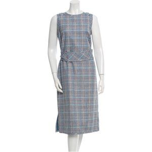 Trademark Indus Plaid Blue Jumper Dress